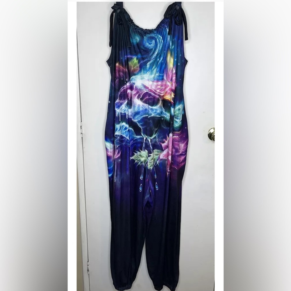 Women’s Plus Size 2X Romper Skull Butterfly Design